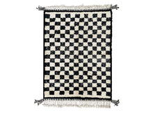 Load image into Gallery viewer, Custom moroccan rug - Beautiful Checkered Beni Ourain Rug, Custom rugs, The Wool Rugs, The Wool Rugs, Enhance Your Home Decor with this Elegant Checkered Beni Ourain Rug