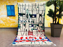 Load image into Gallery viewer, Azilal rug 4x8 - A55 - 4.5 ft x 8 ft, Azilal rugs, The Wool Rugs, The Wool Rugs, 